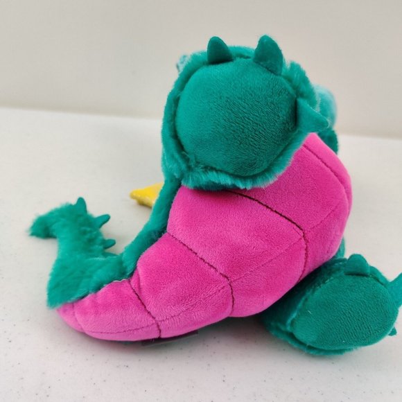 Hallmark Oddly CUTE Misty Dragon Plush Teal Pink Gold Stuffed Animal Plush Toy - Picture 6 of 9